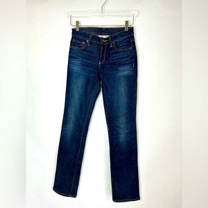 Raleigh Denim Union Fit Lake Lure Blue Straight Dark Wash Jeans Size 26